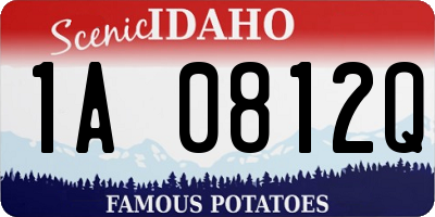 ID license plate 1A0812Q