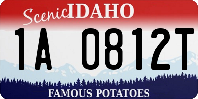 ID license plate 1A0812T