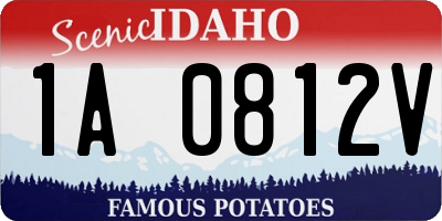 ID license plate 1A0812V