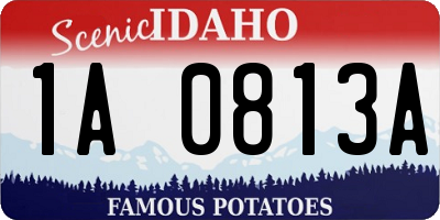 ID license plate 1A0813A