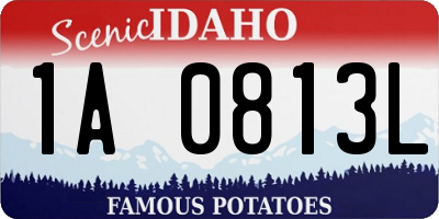 ID license plate 1A0813L