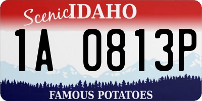 ID license plate 1A0813P