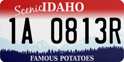 ID license plate 1A0813R