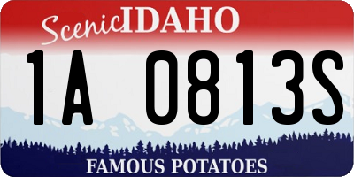 ID license plate 1A0813S