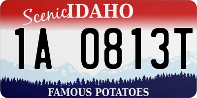 ID license plate 1A0813T