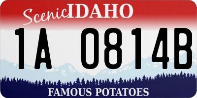 ID license plate 1A0814B