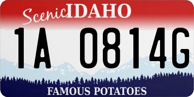 ID license plate 1A0814G