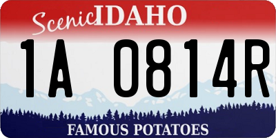 ID license plate 1A0814R