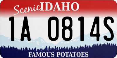 ID license plate 1A0814S