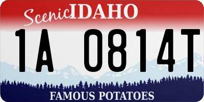ID license plate 1A0814T