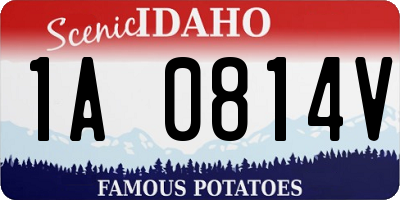ID license plate 1A0814V