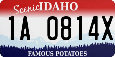 ID license plate 1A0814X