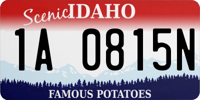ID license plate 1A0815N