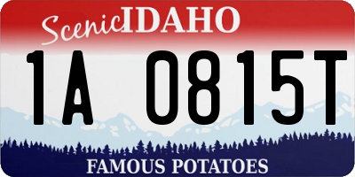 ID license plate 1A0815T