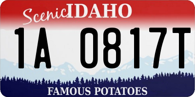ID license plate 1A0817T