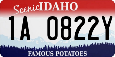 ID license plate 1A0822Y
