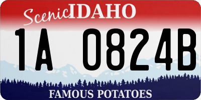 ID license plate 1A0824B
