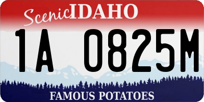 ID license plate 1A0825M