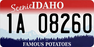 ID license plate 1A0826O