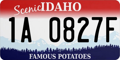 ID license plate 1A0827F