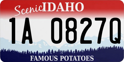 ID license plate 1A0827Q