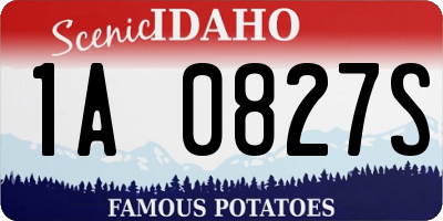 ID license plate 1A0827S