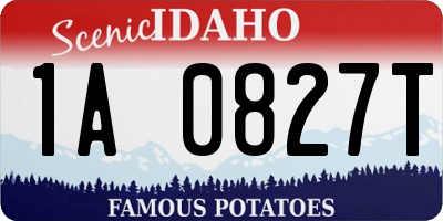 ID license plate 1A0827T
