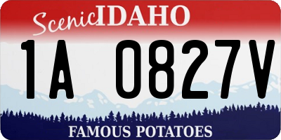 ID license plate 1A0827V