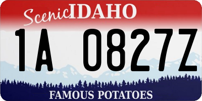 ID license plate 1A0827Z