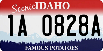 ID license plate 1A0828A