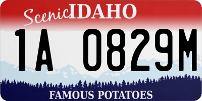 ID license plate 1A0829M