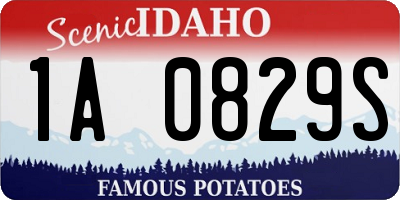 ID license plate 1A0829S