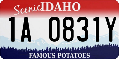 ID license plate 1A0831Y
