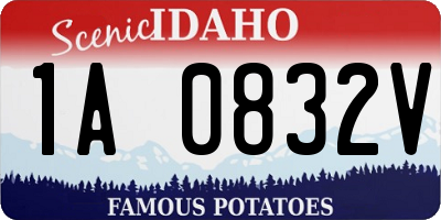 ID license plate 1A0832V
