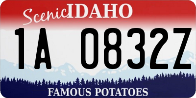 ID license plate 1A0832Z