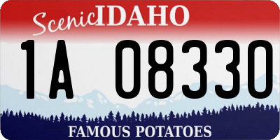 ID license plate 1A0833O