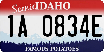 ID license plate 1A0834E