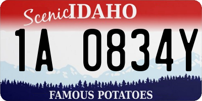 ID license plate 1A0834Y