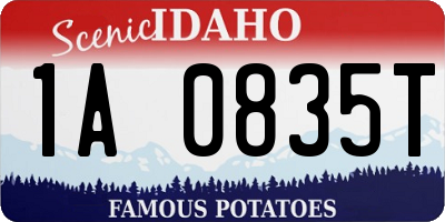 ID license plate 1A0835T