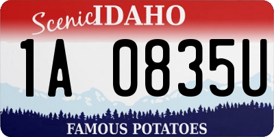 ID license plate 1A0835U