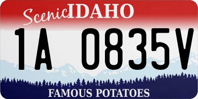ID license plate 1A0835V