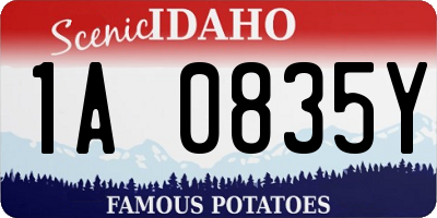 ID license plate 1A0835Y