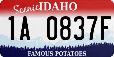 ID license plate 1A0837F