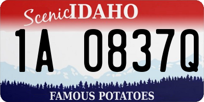 ID license plate 1A0837Q