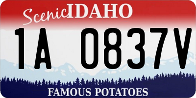 ID license plate 1A0837V