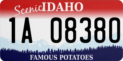 ID license plate 1A0838O