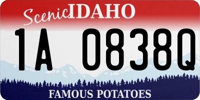 ID license plate 1A0838Q