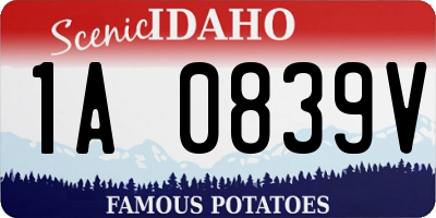 ID license plate 1A0839V