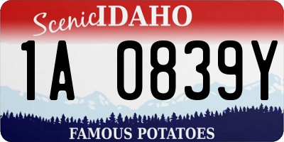 ID license plate 1A0839Y