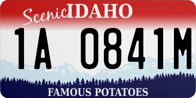 ID license plate 1A0841M